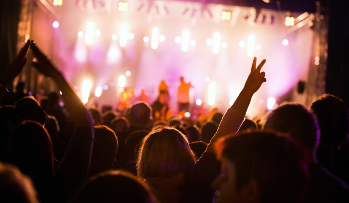 People on music concert